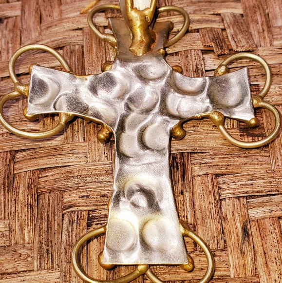 💥SALE 3 for $35💥Mixed Metal Cross Pendant - Picture 3 of 4